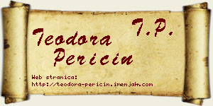 Teodora Peričin vizit kartica